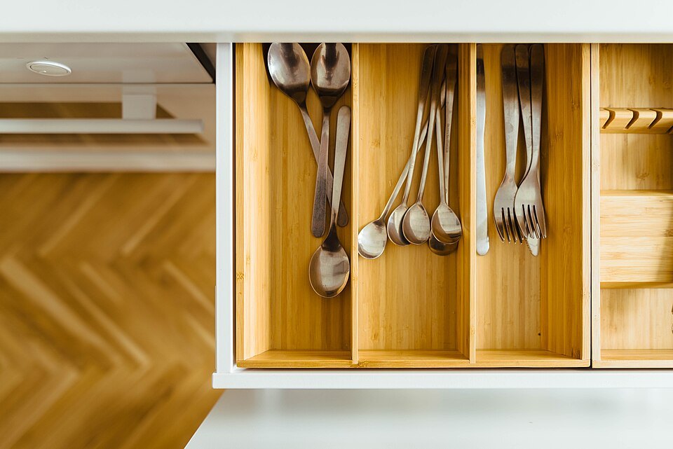 Drawer inserts, white oak