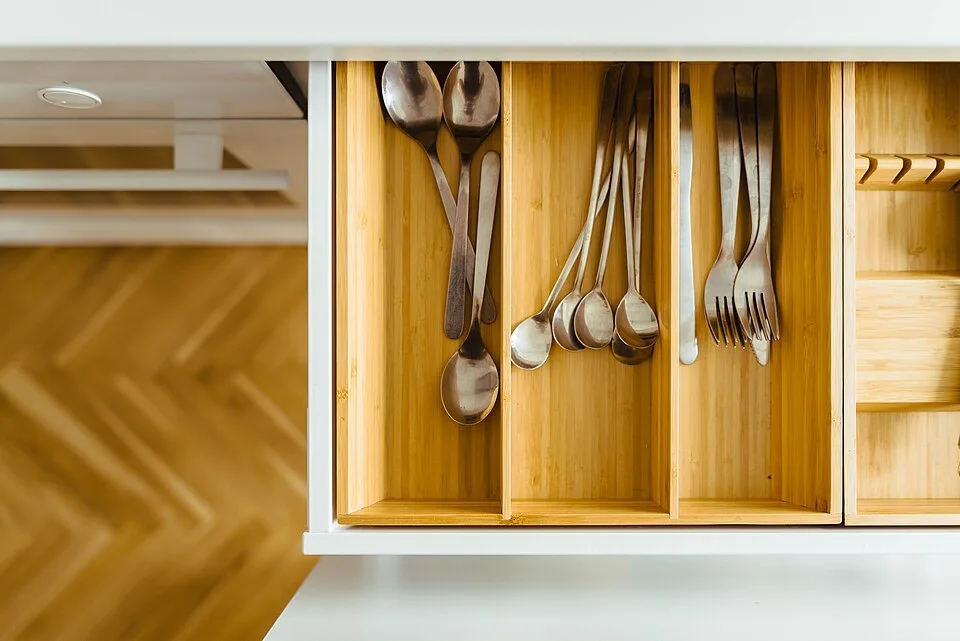 Drawer inserts, white oak
