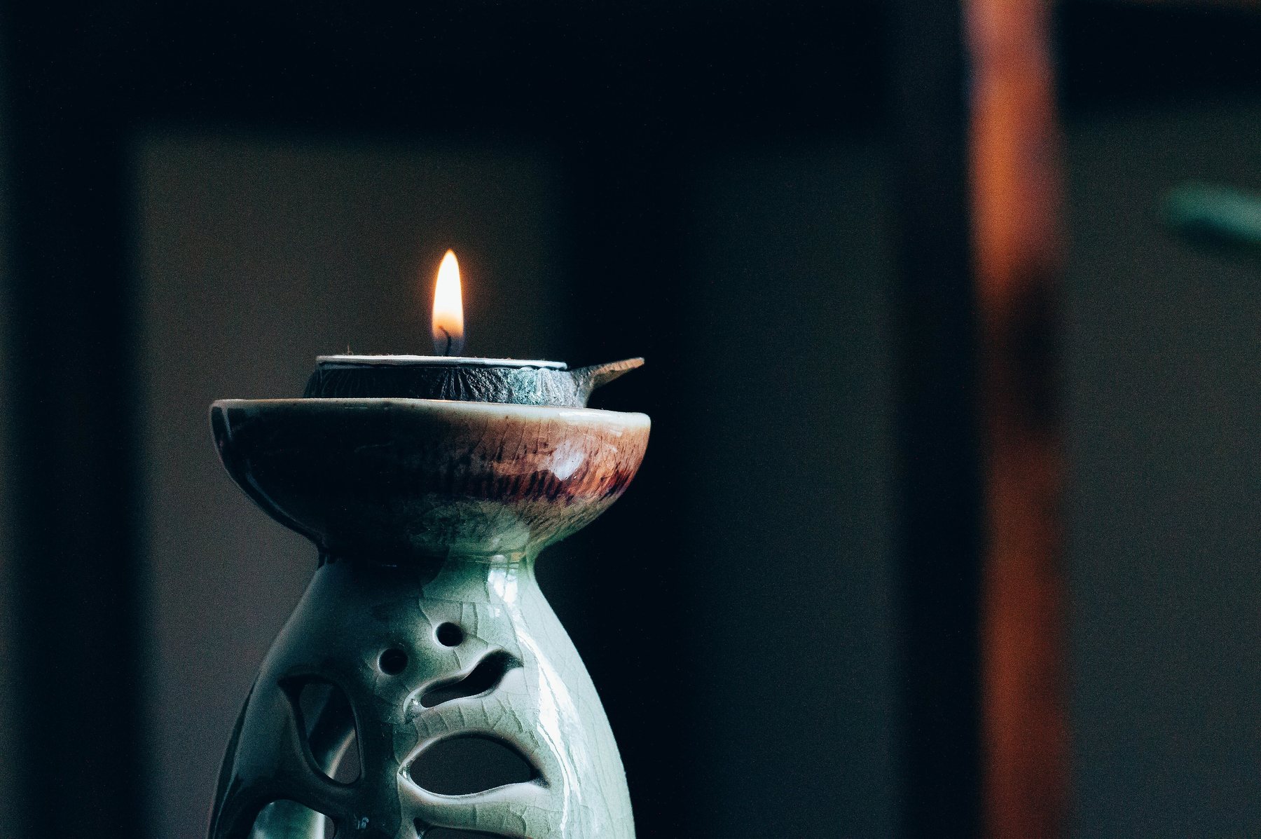 The oil burner goes on twenty minutes before you arrive