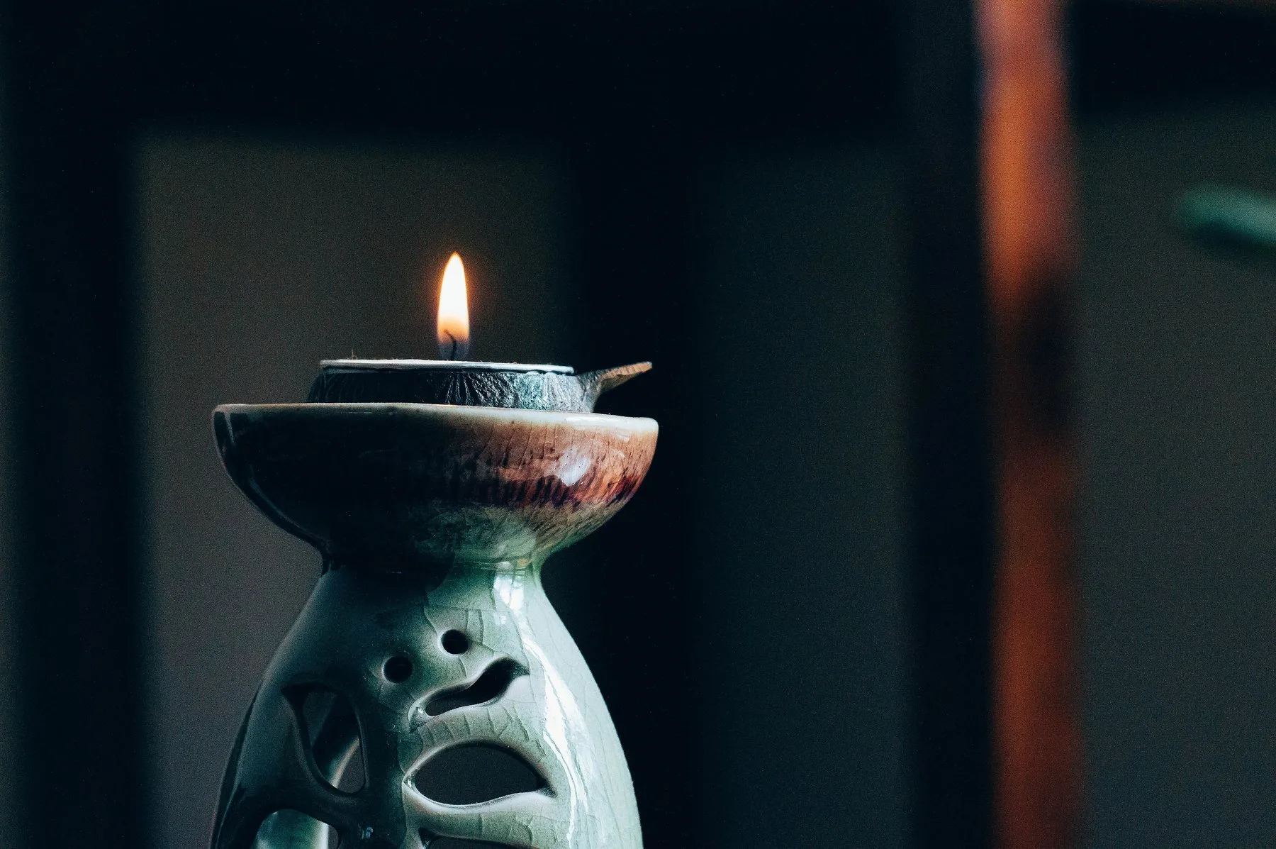 The oil burner goes on twenty minutes before you arrive