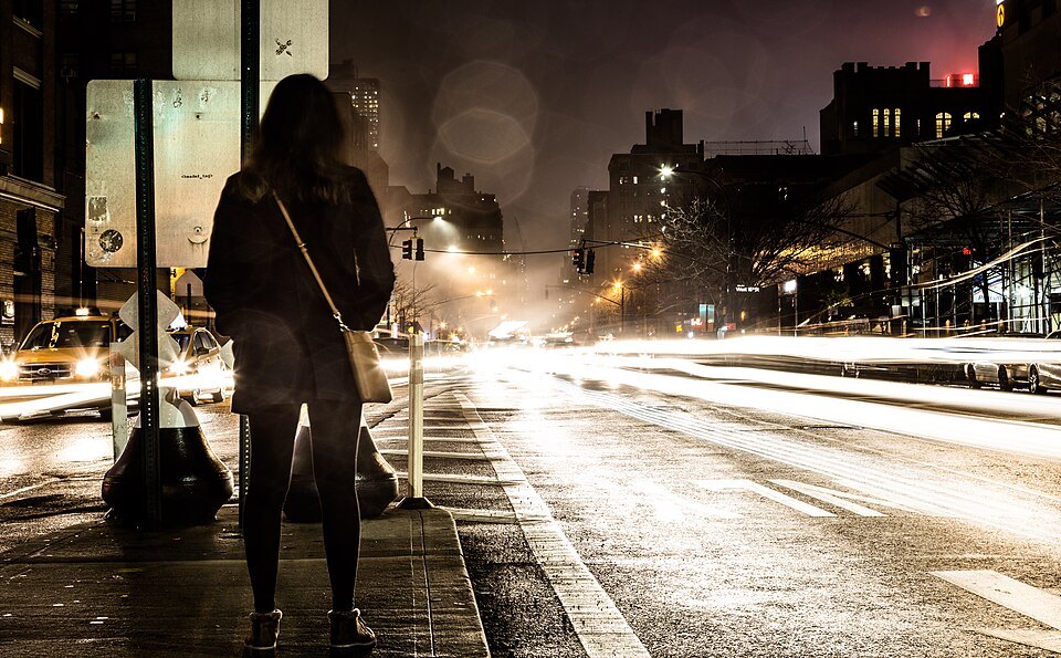 Crossing, long exposure