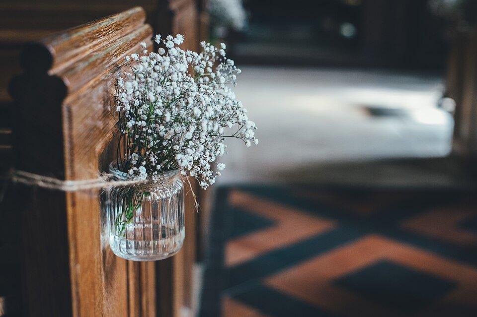 Gypsophila, borrowed jar