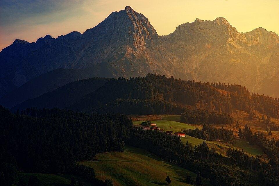 Last of the sun on the ridge